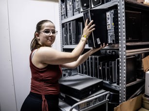 ICT Student met computer