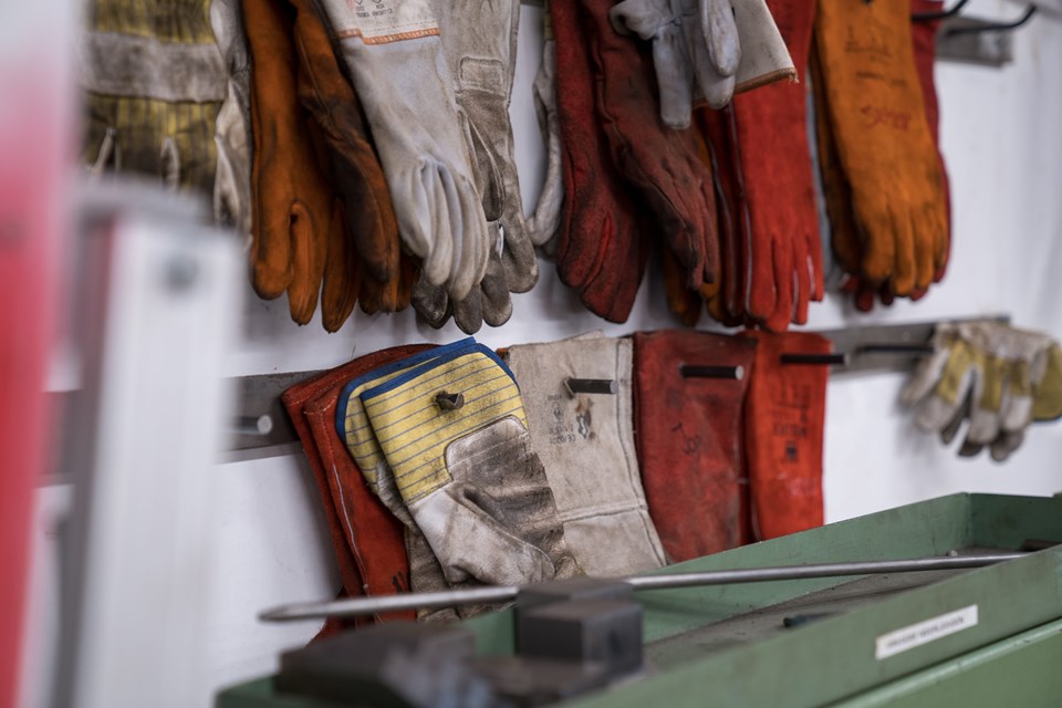 Detailfoto werkhandschoenen